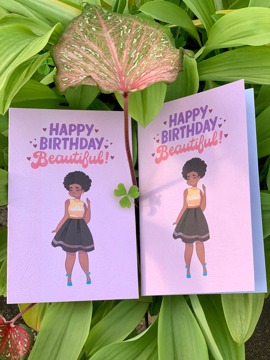 Happy Birthday "Beautiful" Card