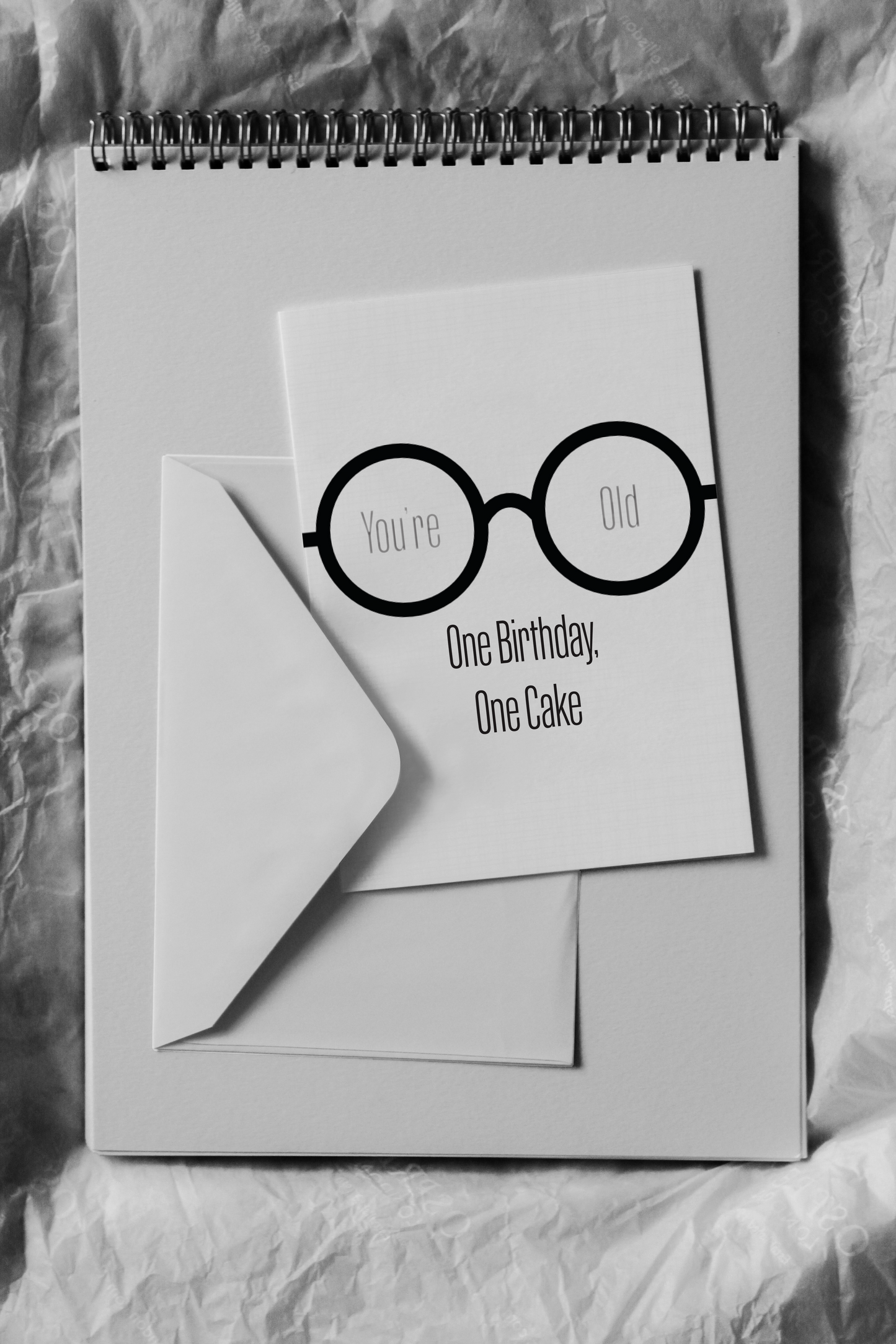 You're old glasses birthday card