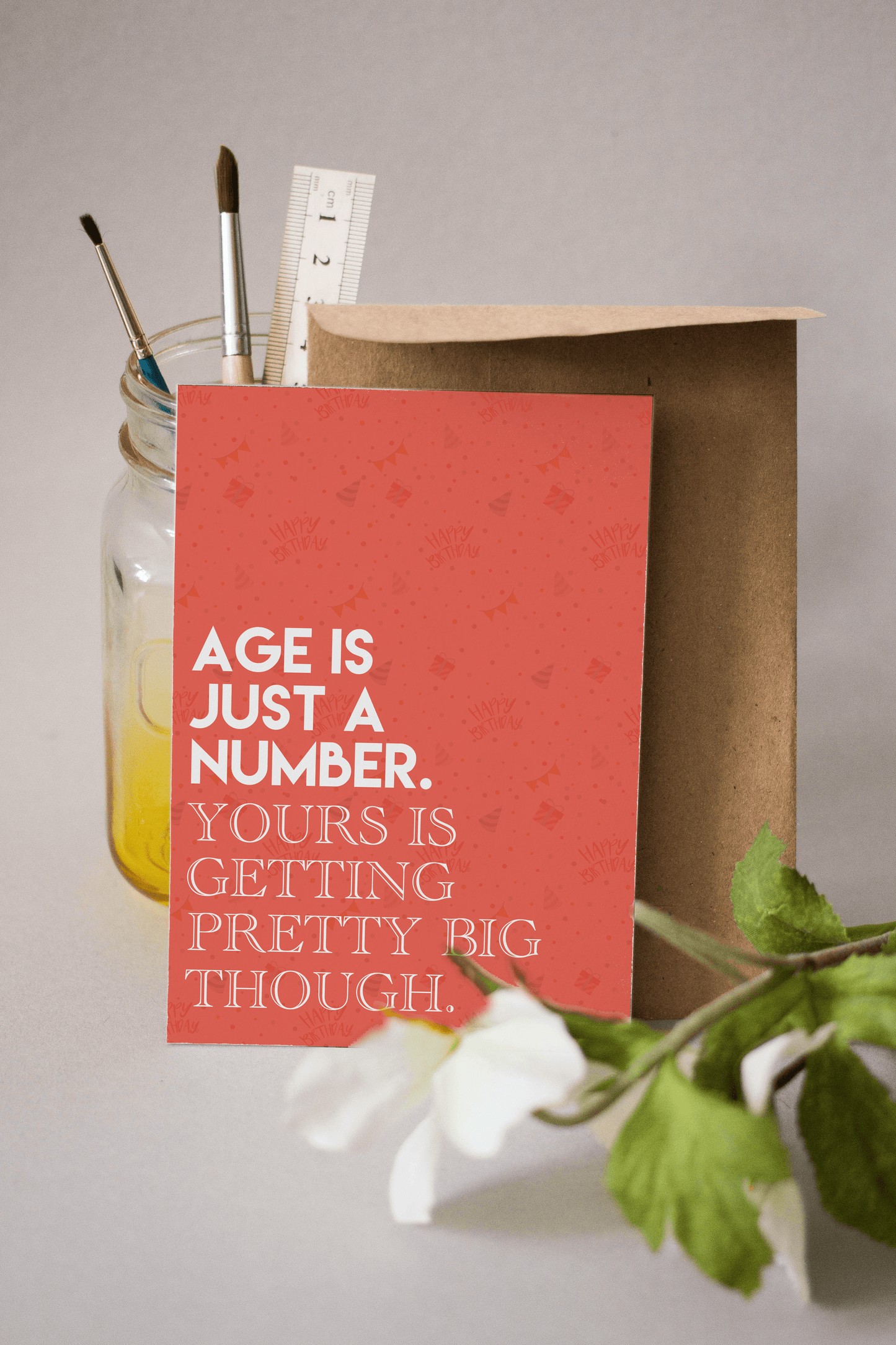 Age is just a number birthday card